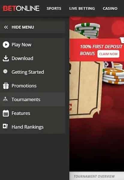 BetOnline poker screenshot